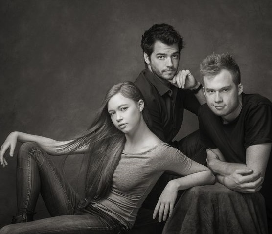 trio, femei, bărbați, cuplu, iubire