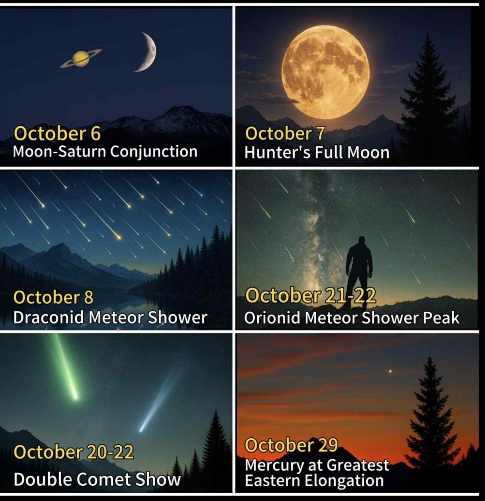 Cele mai importante evenimente astronomice ale lunii octombrie