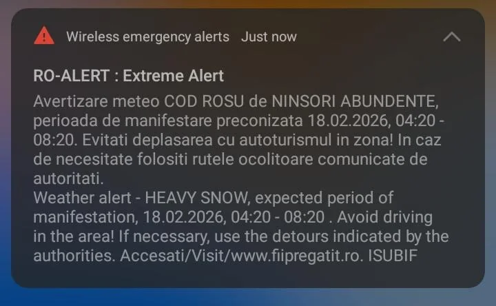 Ro‑Alert surpriză la 4 dimineața: alarma trezește orașul, dar internetul nu doarme. Vezi ce s-a întâmplat și reacțiile oamenilor.