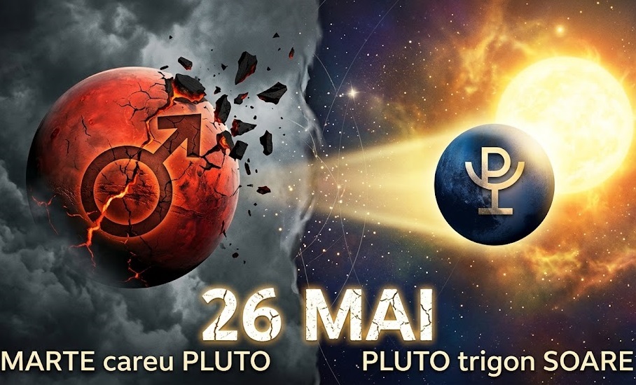 Ceva se rupe și ceva mare se înțelege în preajma zilei de 26 MAI: Marte în careu cu Pluto și Pluto în trigon cu Soarele