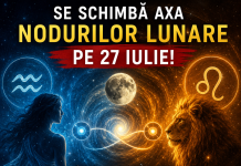 Se schimbă axa Nodurilor Lunare pe 27 iulie: începe ciclul karmic Vărsător–Leu până în martie 2028 – Vortexul destinului