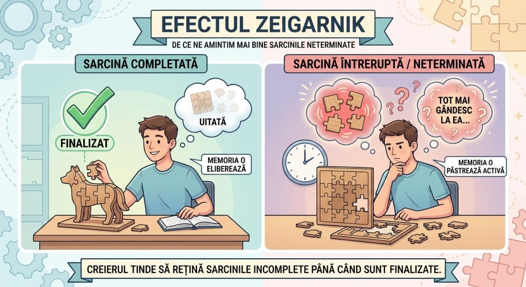 Efectul Zeigarnik: motivul pentru care lucrurile neterminate continuă să ne ocupe mintea