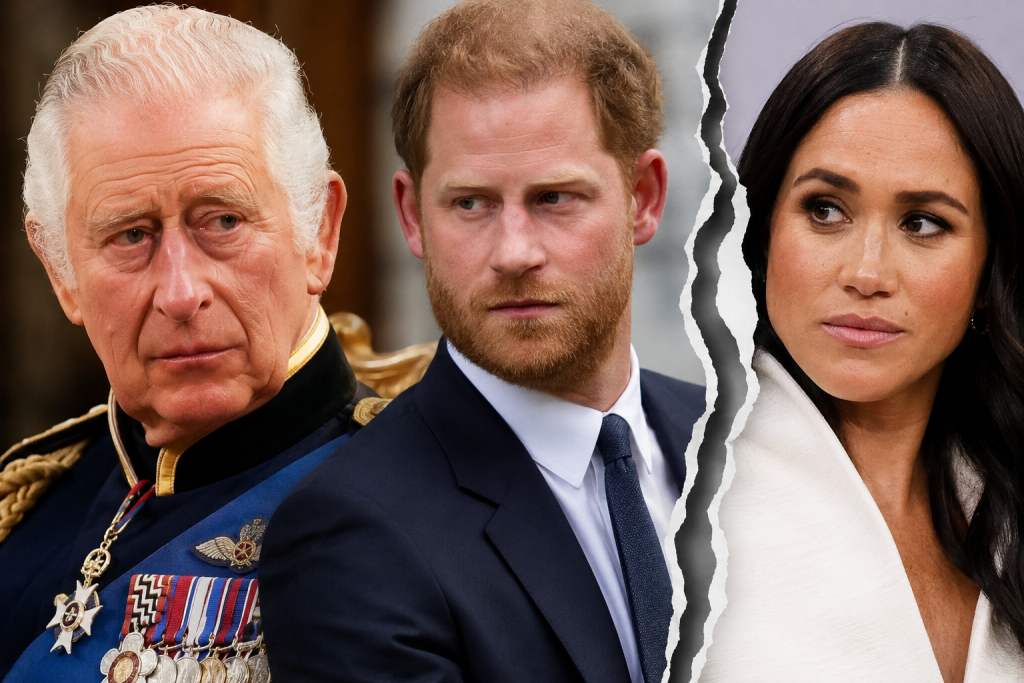 PLANUL SECRET AL REGELELUI CHARLES dacă Meghan și Harry divorțează. Ce s-ar întâmpla cu prințul rebel și de ce Palatul urmărește atent fiecare zvon