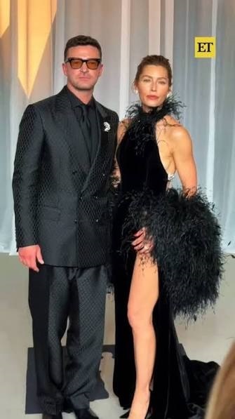 Jessica Biel și Justin Timberlake, apariție rară pe covorul roșu! Rochia spectaculoasă a actriței a atras toate privirile